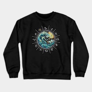 ZODIAC Aquarius - Astrological AQUARIUS - AQUARIUS - ZODIAC sign - Van Gogh style - 8 Crewneck Sweatshirt